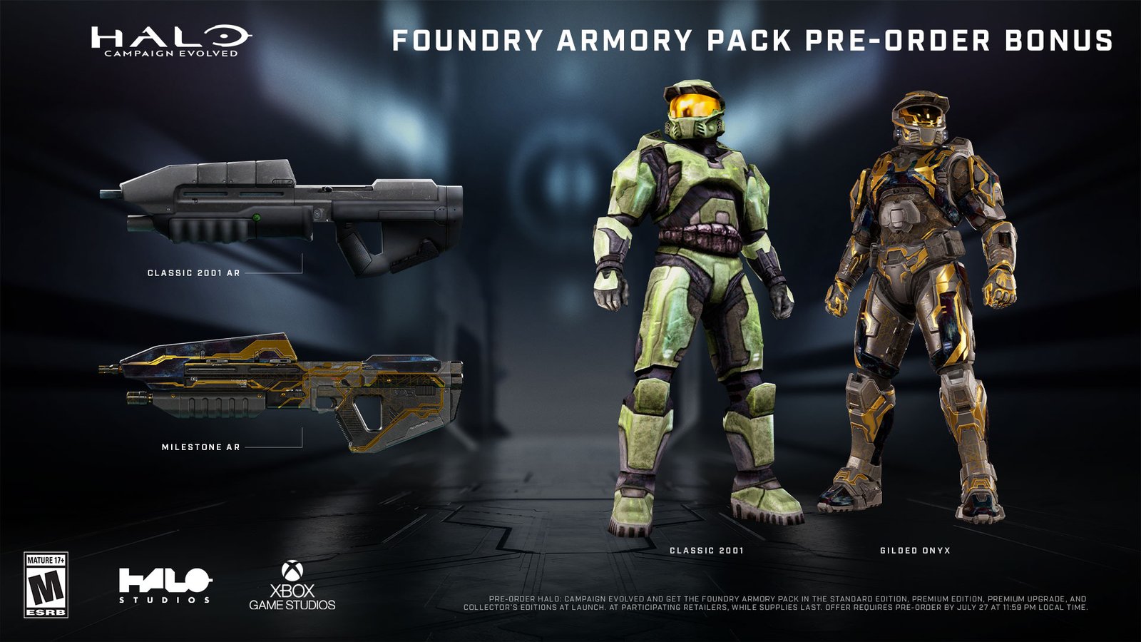 Halo Campaign Evolved Collector's Edition - official artwork of the Foundry Armory Pack pre-order bonus armor skins - fivestaredition.com