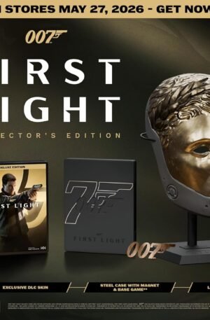 007 First Light Collector's Edition - official box art with the lifesize Goldmask replica, steelbook and Deluxe content - fivestarsedition.com