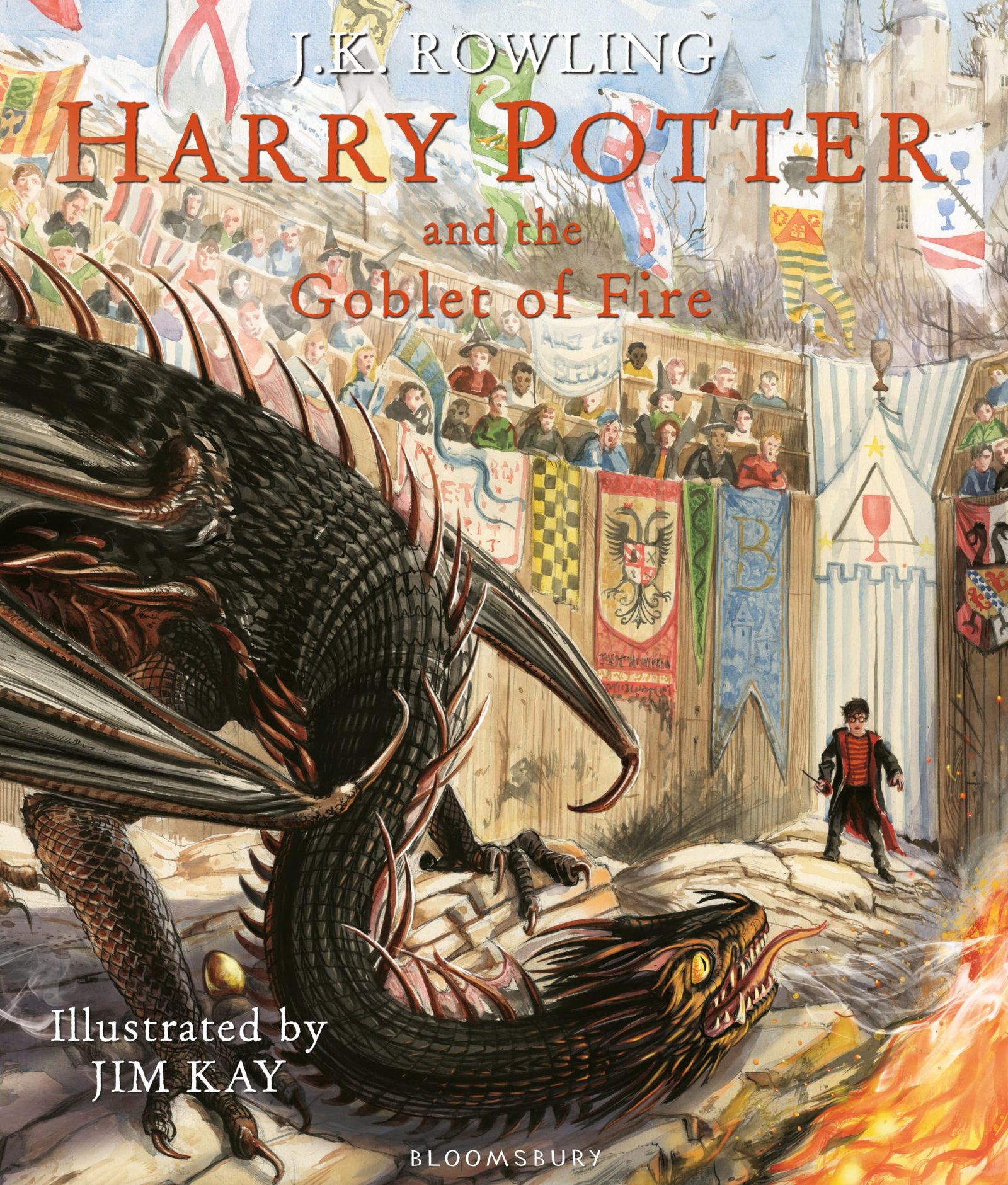 Harry Potter Illustrated Collection 1-5 - Goblet of Fire illustrated hardcover cover - fivestarsedition.com