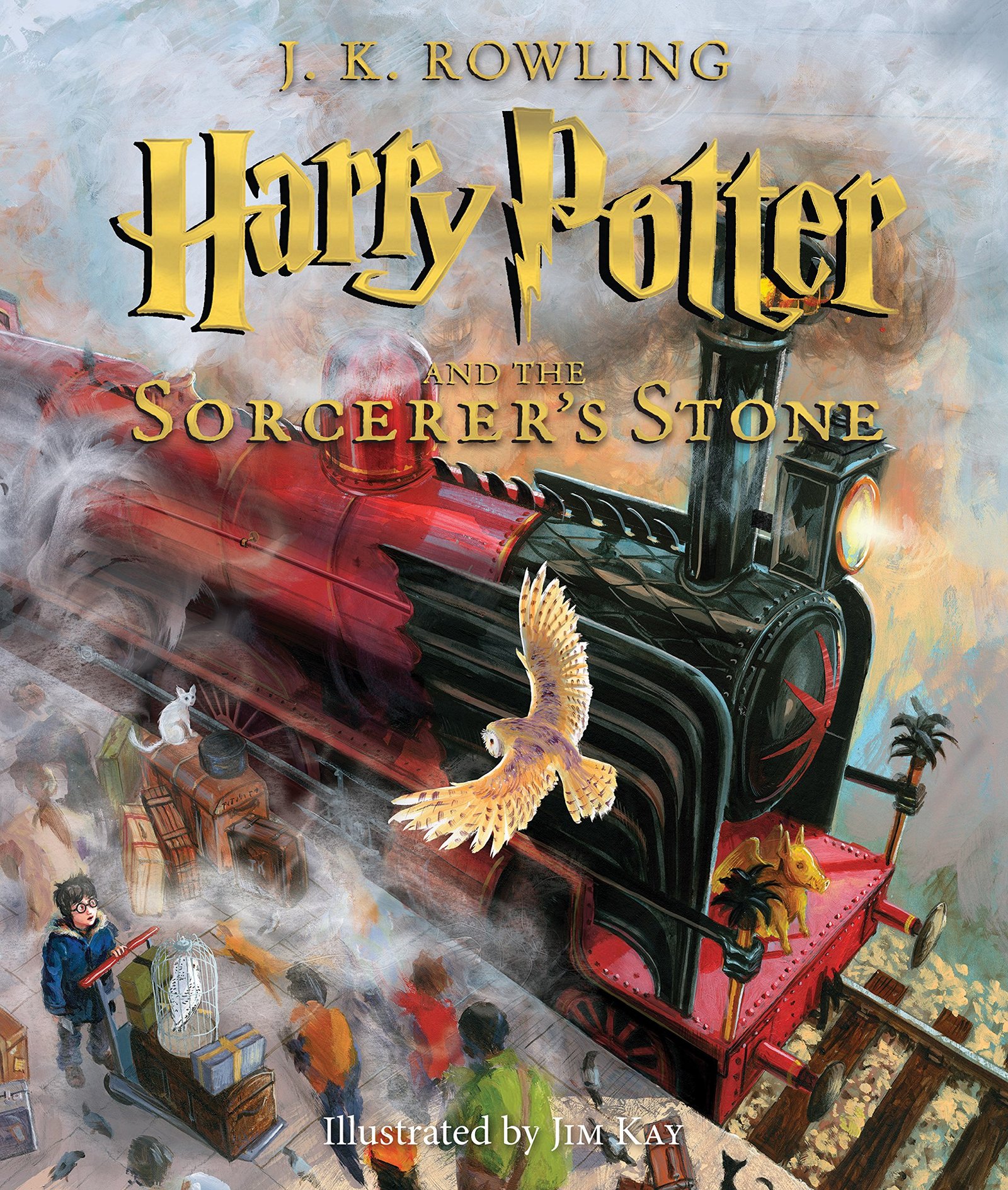 Harry Potter Illustrated Collection 1-5 - Sorcerer's Stone illustrated hardcover cover - fivestarsedition.com