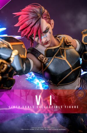 Vi Sixth Scale Figure by Hot Toys - official Hextech Gauntlet punch pose artwork - fivestarsedition.com