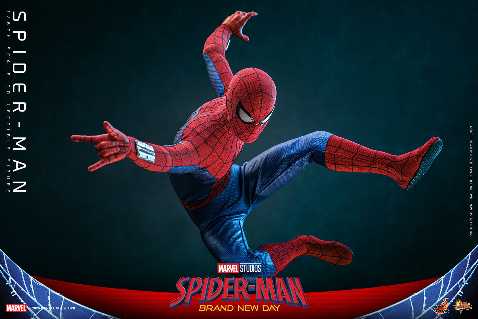 Spider-Man Brand New Day figure - dynamic web-slinging action pose showing the sculpted suit - fivestaredition.com
