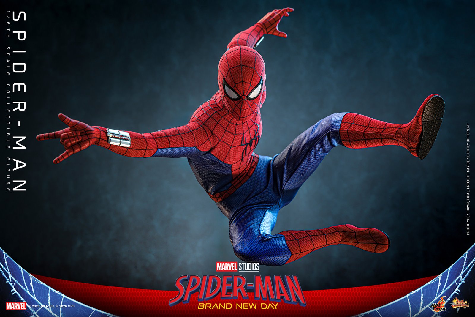 Spider-Man Brand New Day figure - close-up of the red and blue fabric suit and web pattern detail - fivestaredition.com