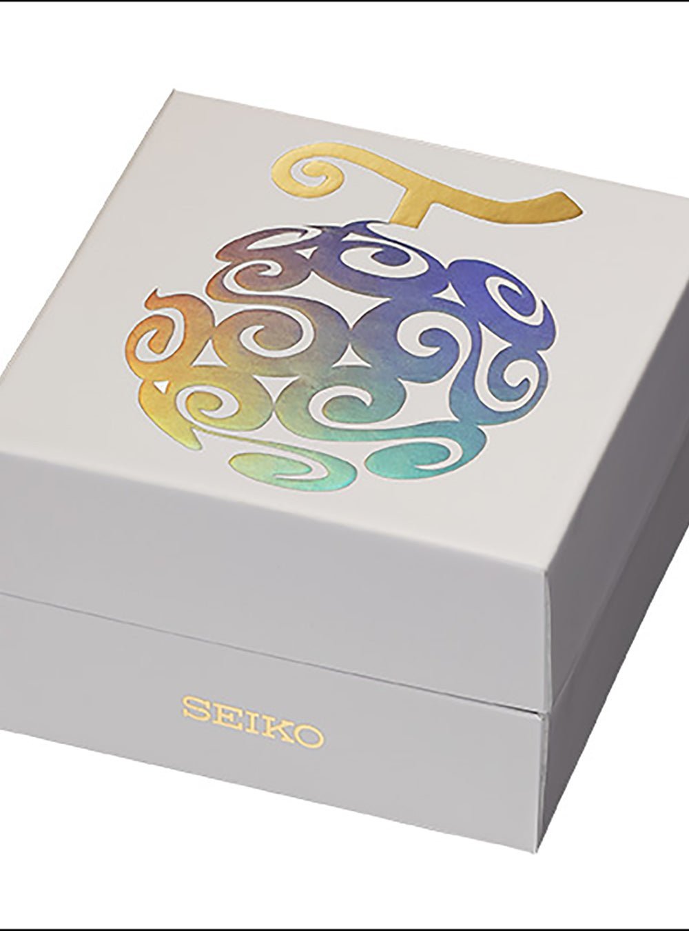 Seiko x One Piece Luffy Gear 5 - closed collector box lid with holographic artwork - fivestaredition.com