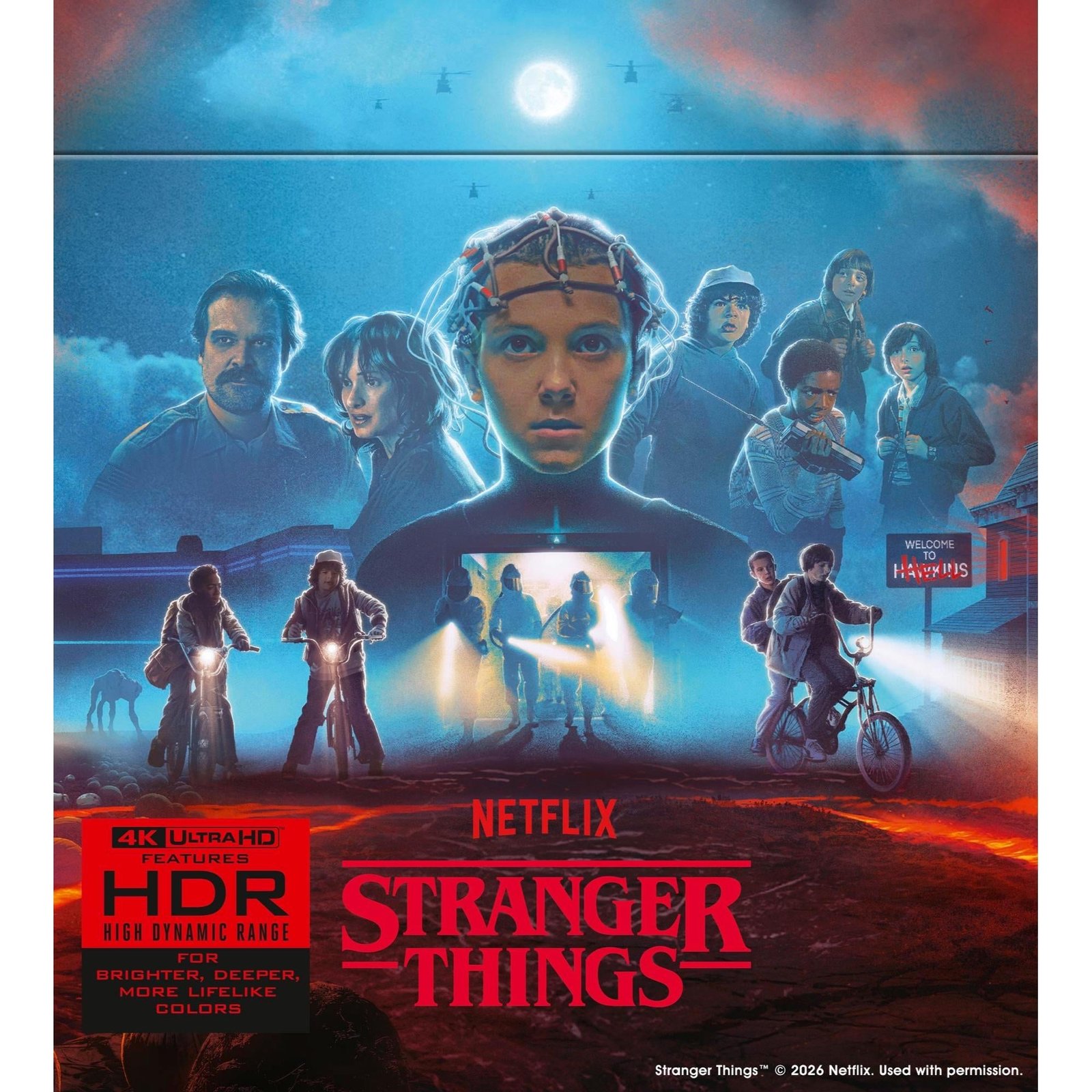 Stranger Things Deluxe Edition 4K UHD - official Season 1 key art with 4K HDR badge - fivestaredition.com