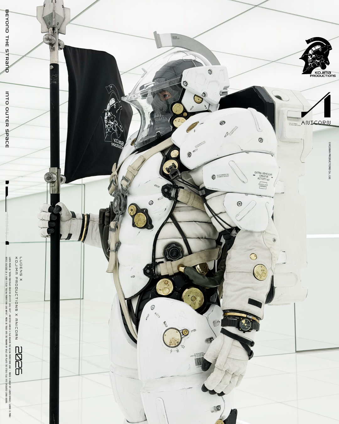 Ludens X watch by Kojima Productions and Anicorn - worn on the Ludens EVA suit mannequin - fivestaredition.com