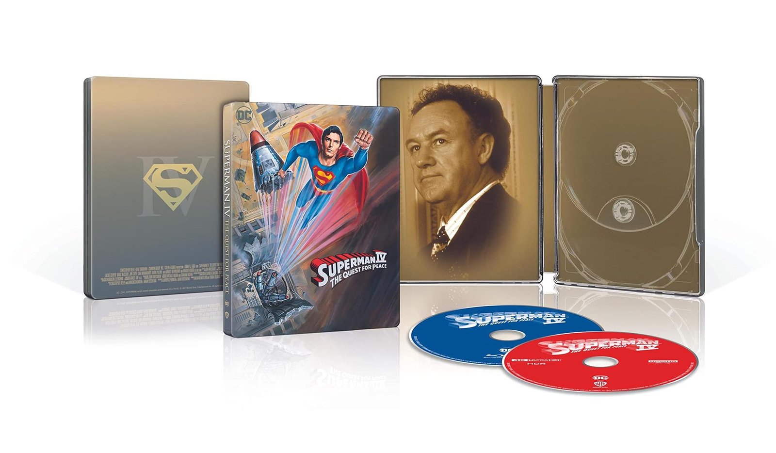 Superman 5-Film Steelbook Collection - Superman IV: The Quest for Peace steelbook case open - fivestaredition.com