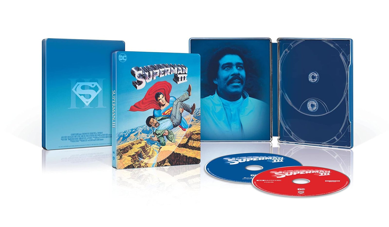 Superman 5-Film Steelbook Collection - Superman III steelbook case open - fivestaredition.com