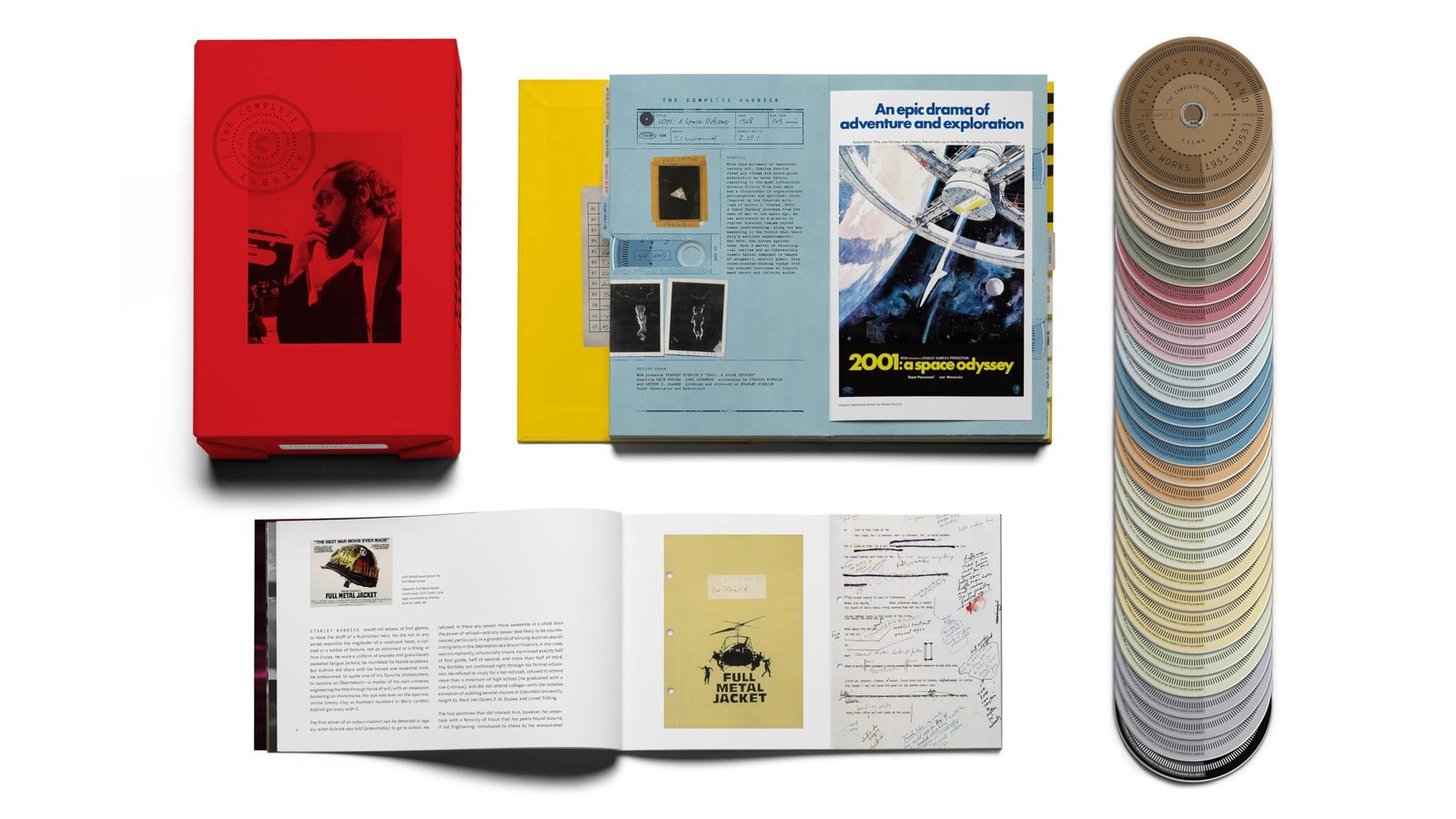 The Complete Kubrick Criterion Collection - deluxe 30-disc box set packaging with archive box, booklet and disc tower - fivestaredition.com