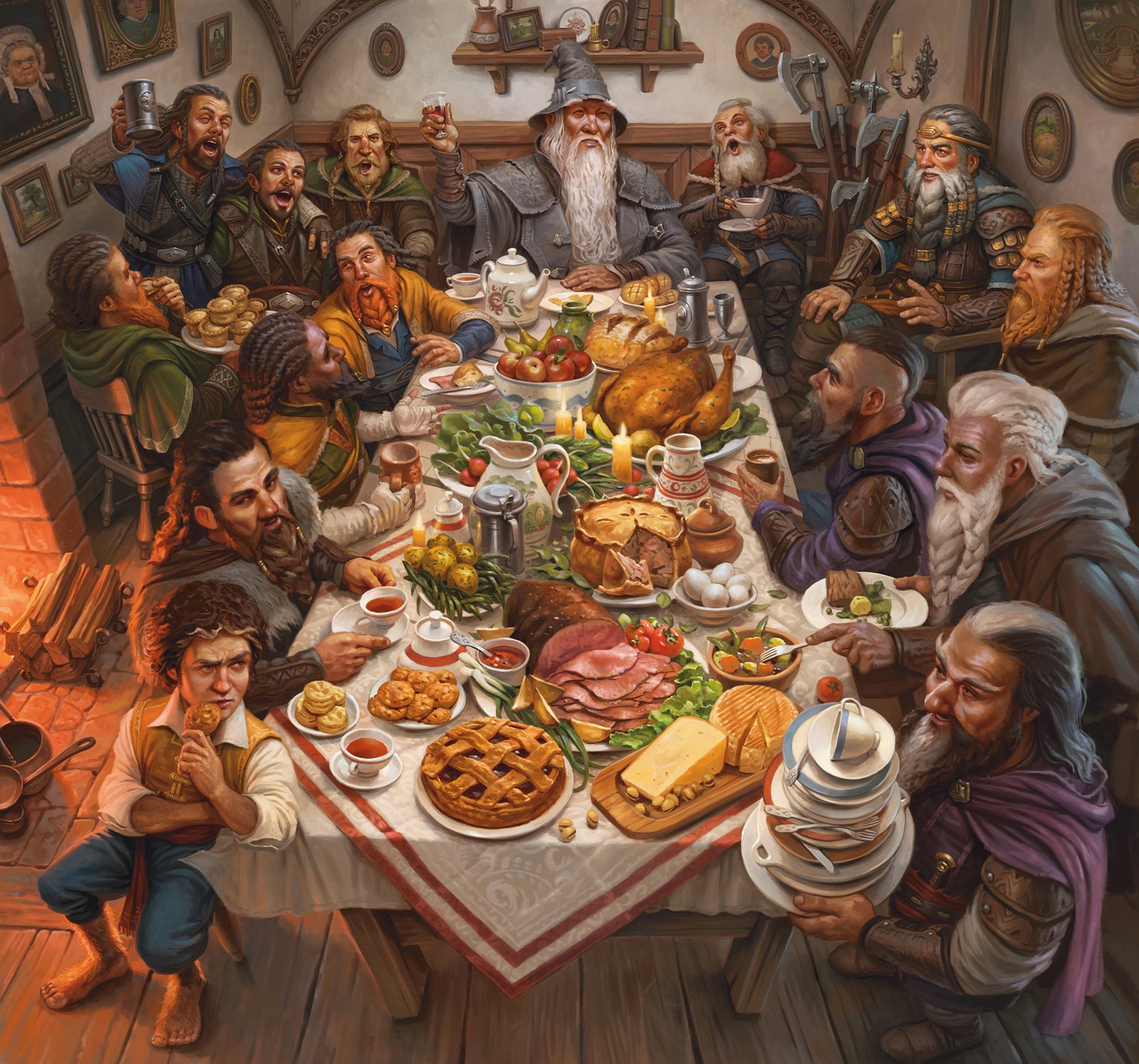 Magic: The Gathering The Hobbit Collector Booster Box - official Bilbo's Pantry key art - fivestaredition.com