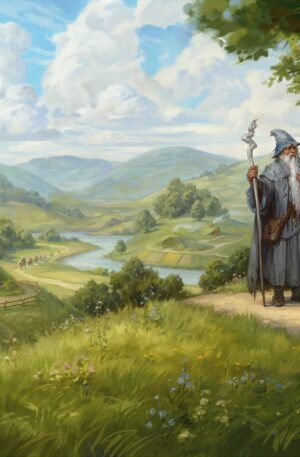 Magic: The Gathering The Hobbit Collector Booster Box - official Unexpected Party banner artwork - fivestaredition.com