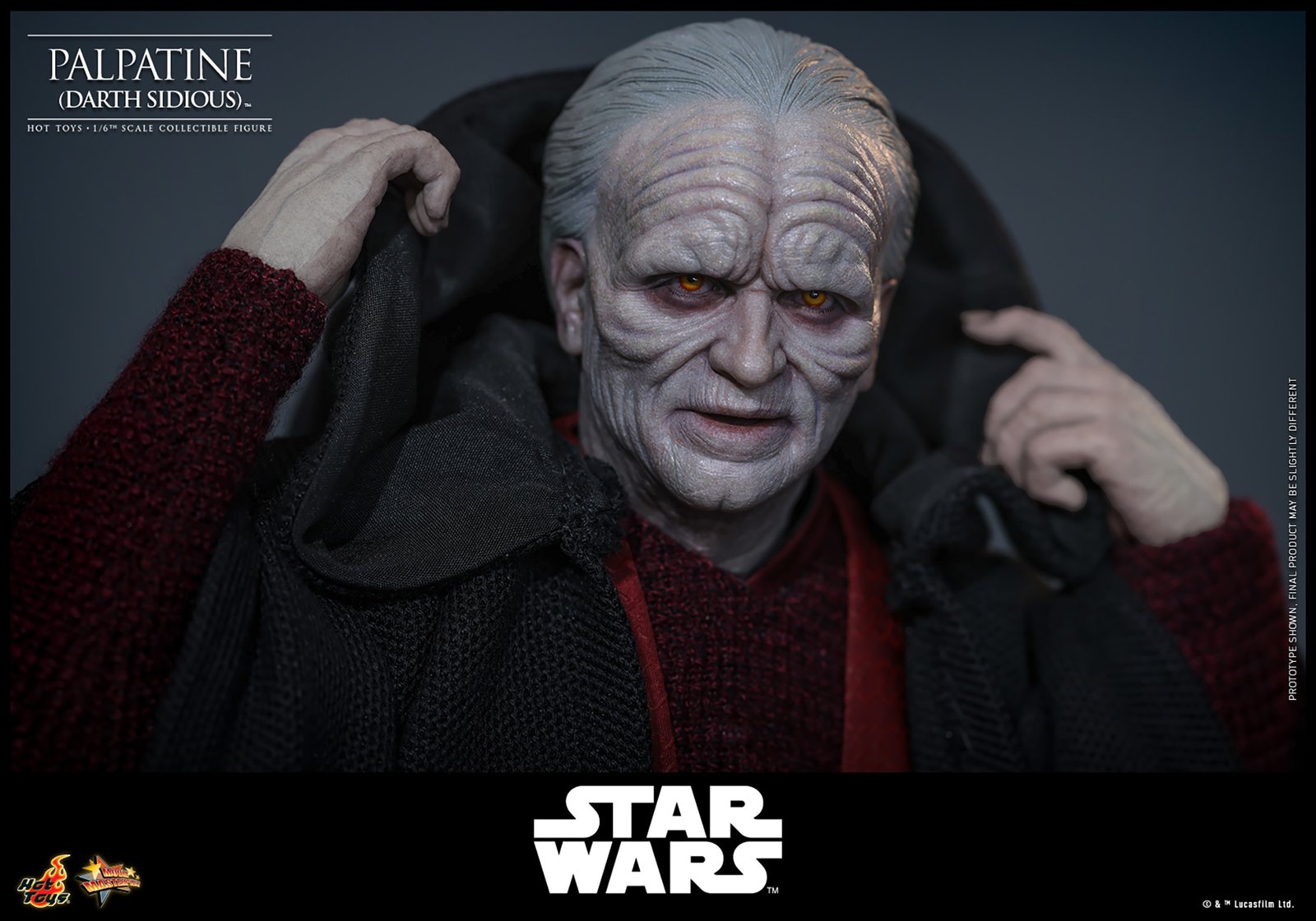 Hot Toys Palpatine Darth Sidious - comparativa de escala de la figura sexto de escala - fivestaredition.com