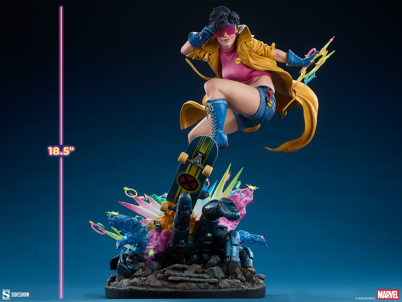 Jubilee Premium Format Figure - dynamic action pose on skateboard with plasma burst base - fivestaredition.com