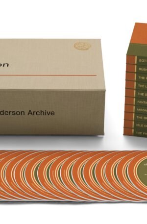 Wes Anderson Archive Criterion box set - clothbound box, ten books and twenty discs laid out - fivestaredition.com