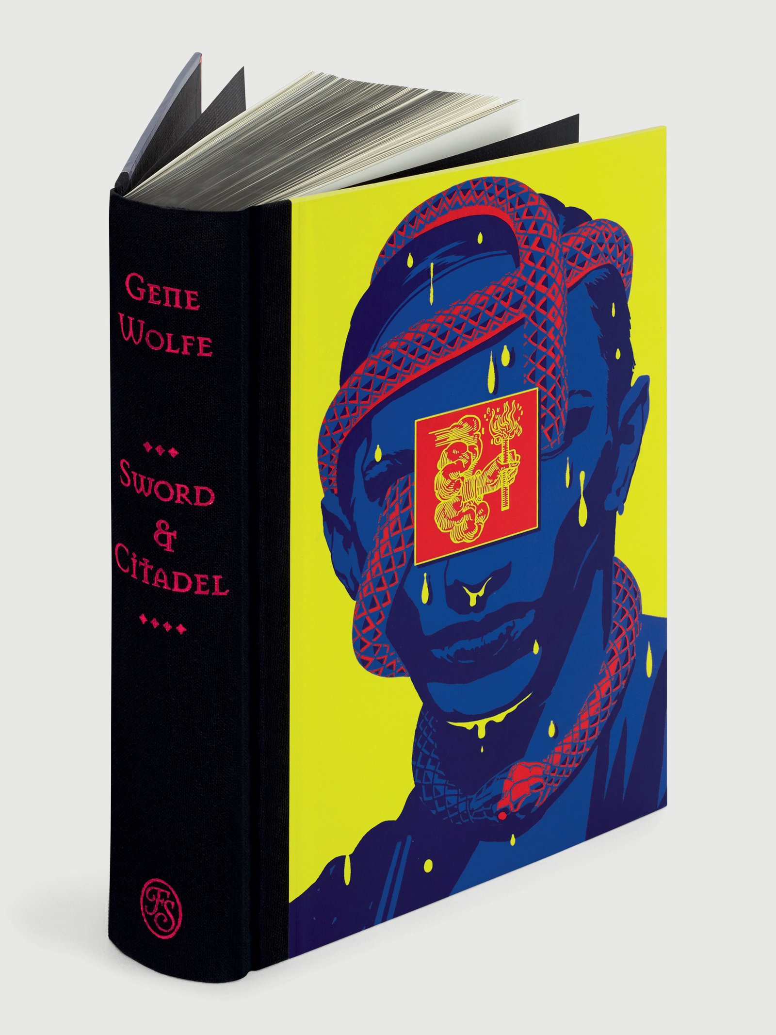Folio Society Book of the New Sun - Sword & Citadel volume with yellow Sam Weber cover art - fivestaredition.com