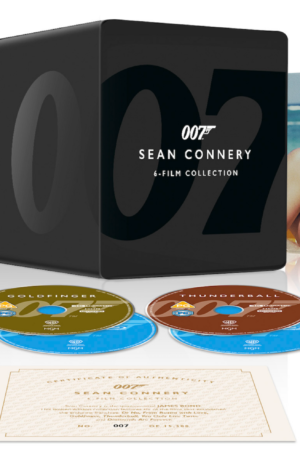 007 Sean Connery 6-film 4K SteelBook - six steelbooks, twelve discs and the numbered certificate laid out together - fivestaredition.com