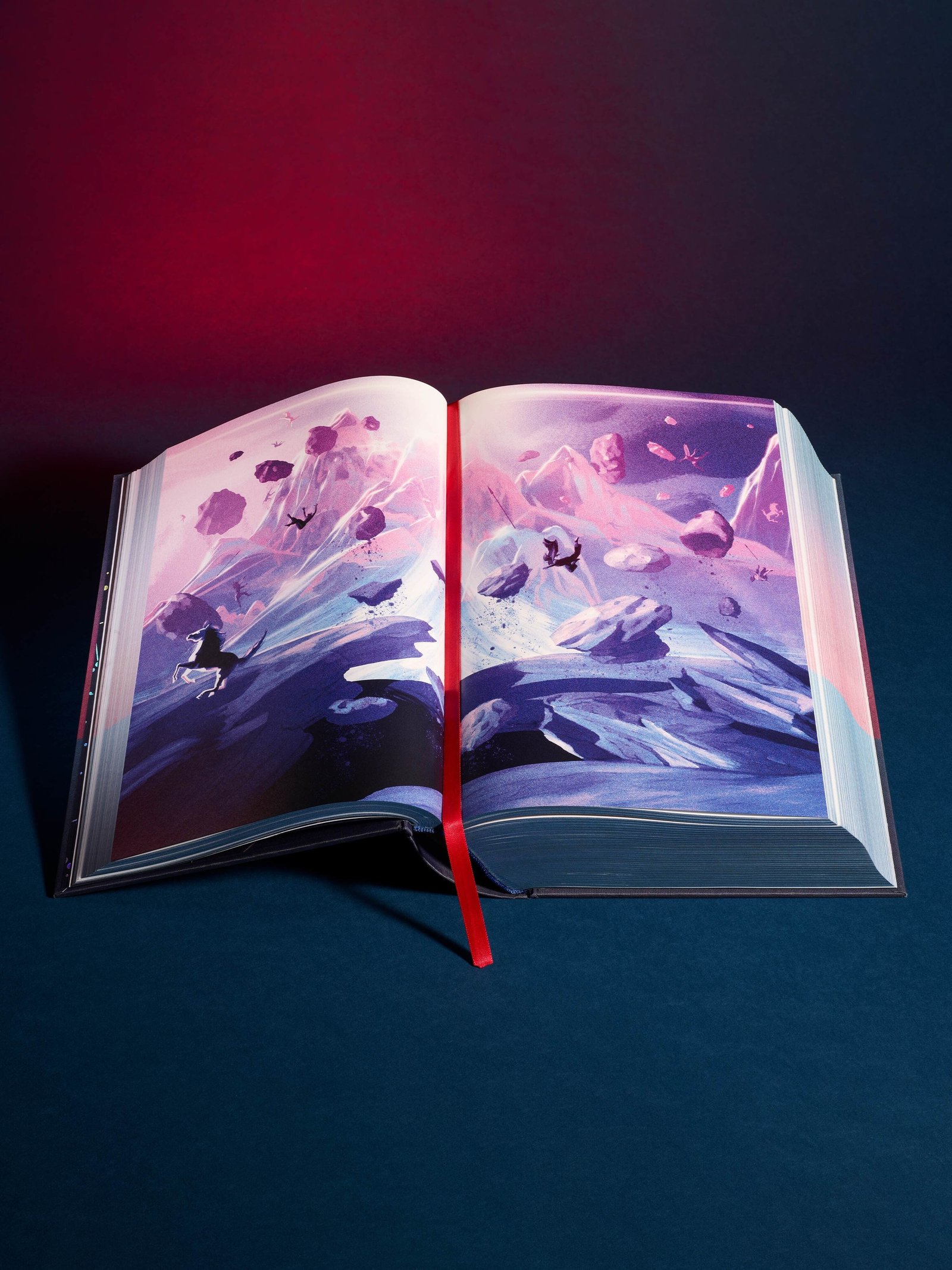 The Three-Body Problem Folio Society Limited Edition - open spread with a full color Matt Griffin illustration - fivestaredition.com